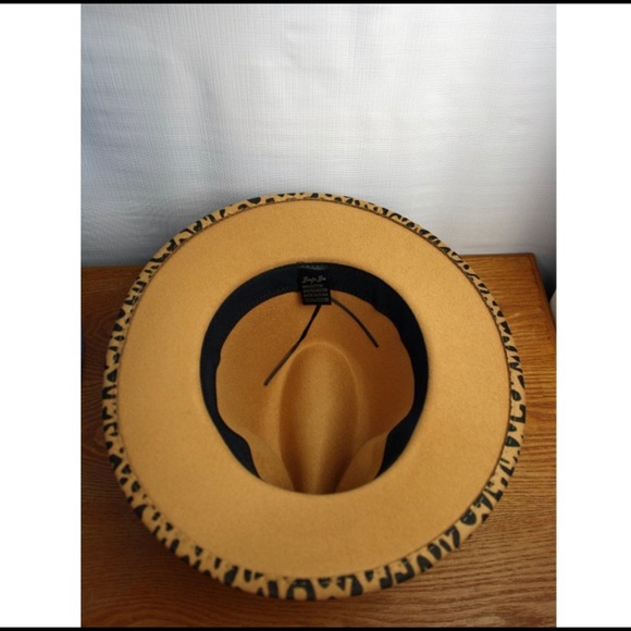 Leopard Print Felt Wool Belted Panama Hat - Picture 5 of 9